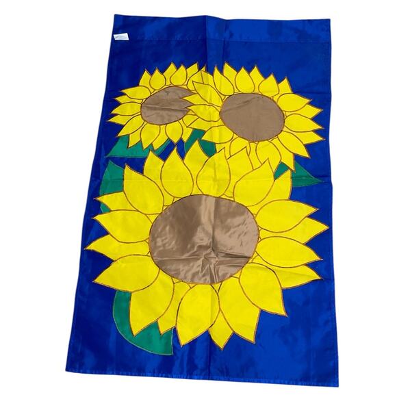 Sunflowers House Flag 43" Evergreen Spring Summer Yard Outdoor Decor Vintage - Picture 3 of 5